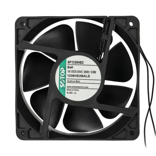 Industrial Axial Cooling Fan, Brushless, Plastic, 12V-SF1238