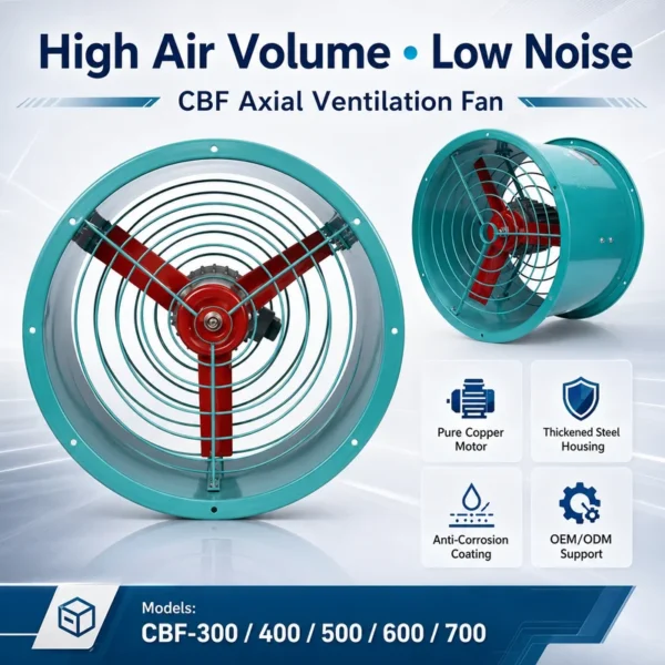 Industrial Axial Exhaust Fan, 380V, Electric - view 2