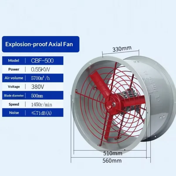 Industrial Axial Exhaust Fan, 380V, Electric - view 3