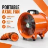 Industrial Axial Ventilation Fan, Portable, 0.37kW, 10m