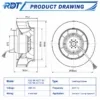 Industrial Centrifugal Cooling Blower, 230 V, Corded Electric - view 3