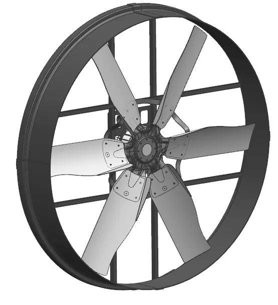 Industrial Circulation Axial Fan, Brushless, Aluminum, IP55