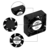 Industrial Cooling Axial Fan, 30x30x10mm, 5V/12V, Brushless - view 3