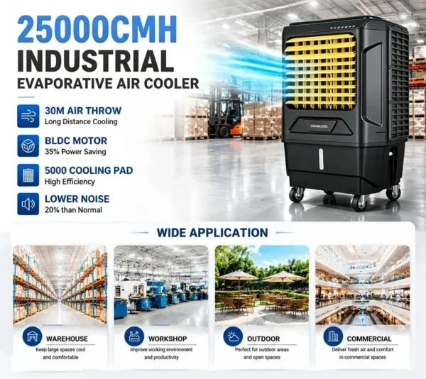 Industrial Evaporative Cooler, 25000m3h, Electric - view 2