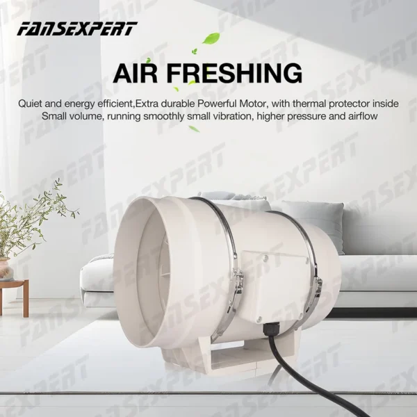 Industrial Exhaust Duct Fan, 200mm, 8in, Plastic - view 3
