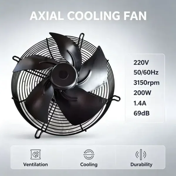 Industrial Exhaust Fan, A3P250-EC092-040, 220V, 50/60Hz