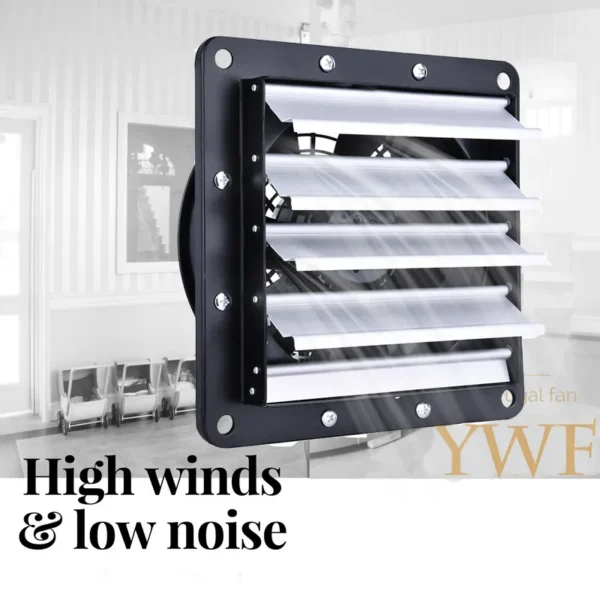 Industrial Exhaust Shutter Fan, Wall, 220V, Electric - view 6