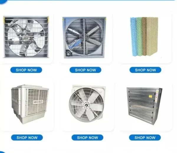 Industrial Hammer Exhaust Fan, Wall, MANY