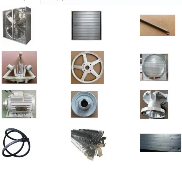 Industrial Hammer Exhaust Fan, Wall, MANY - view 5