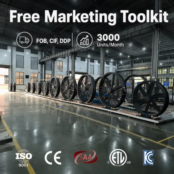 Industrial Mobile Fan, 1.5m, 2m - view 6