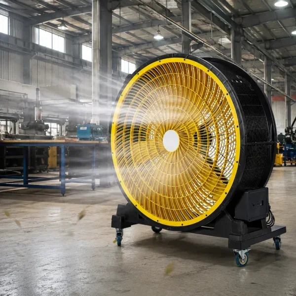 Industrial Mobile Fan, Portable, 38000m³, 600W(0.80hp)