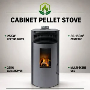 Industrial Pellet Stove, 150B, 25kW, 150m