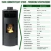 Industrial Pellet Stove, 150B, 25kW, 150m - view 6