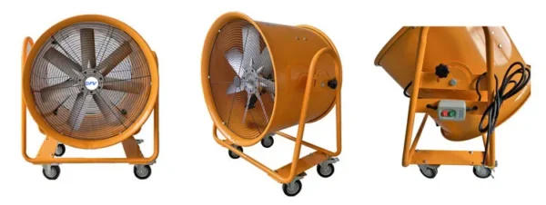 Industrial Portable Axial Fan, 10600CFM, 2200W, 600mm, 7-Blade - view 3