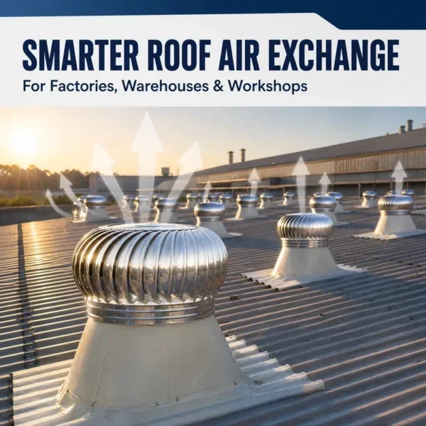 Industrial Roof Exhaust Fan, Electric, Stainless Steel