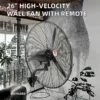Industrial Wall Fan, 130W(0.17hp), Plastic - view 2