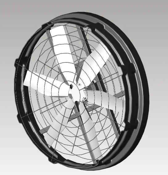 Industrial Wall-mounted Axial Fan, Aluminum, 380V-480V - view 4