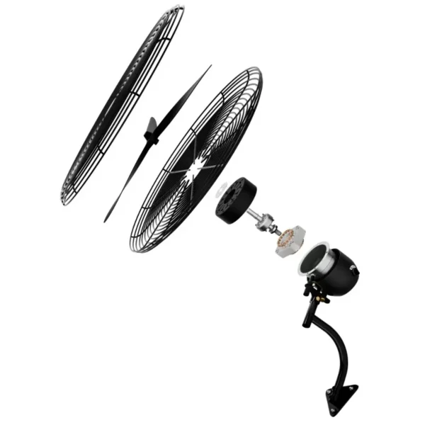 Industrial Wall-mounted Fan, 26-inch, Electric, Plastic - view 2
