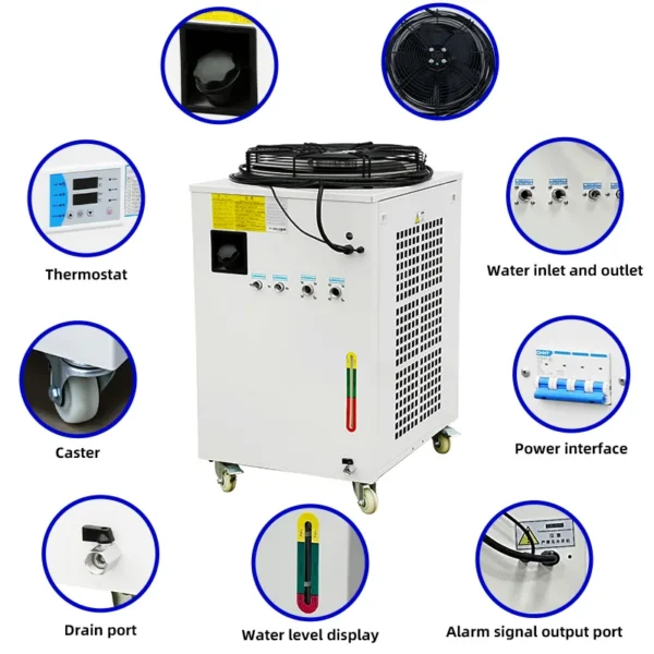 Industrial Water Cooling Chiller, 6000W, 380V, JLFL-6000 - view 4