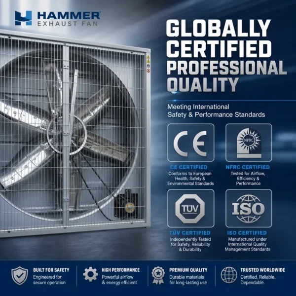 Industrial Workshop Exhaust Fan, 600/700/800/1380mm, Wall - view 5