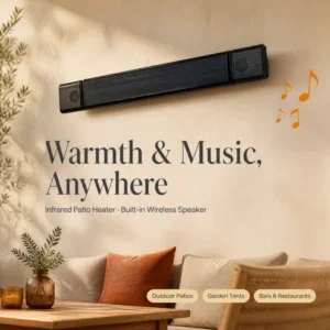 Infrared Electric Heater, 1800W, Wall, Ip64