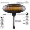 Infrared Electric Heater, 220v, 2000w, Waterproof - view 4