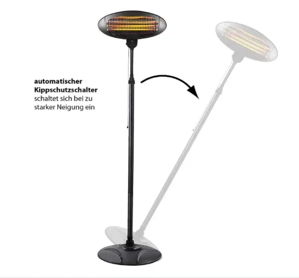 Infrared Electric Heater, 220v, 2000w, Waterproof - view 6