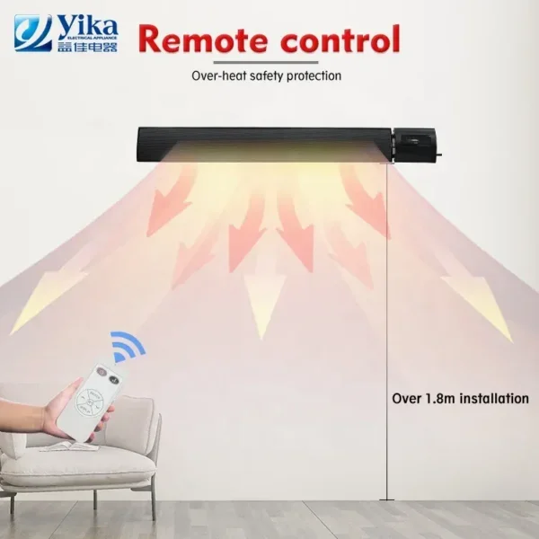 Infrared Radiant Heater, IP44, Ceiling, Wall, 1800w - view 2