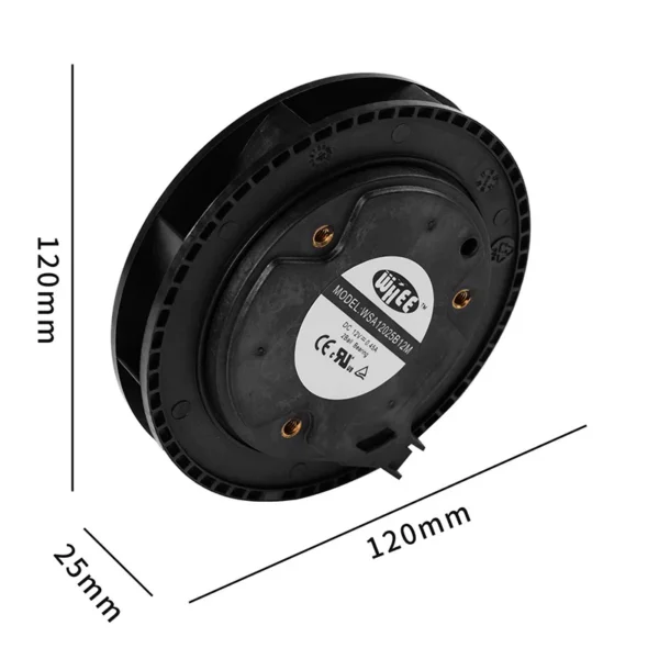 Inlet Centrifugal Exhaust Fan, 24V, Brushless, 120mm, Plastic - view 3