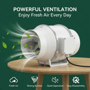 Inline Booster Duct Fan, 230 V, Electric