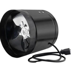 Inline Booster Duct Fan, 4''6''8'', Stainless, 100-120V