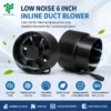 Inline Duct Blower, 12W, 12V
