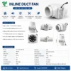Inline Duct Booster Fan, 12V, Plastic, 110mm, HVAC - view 3