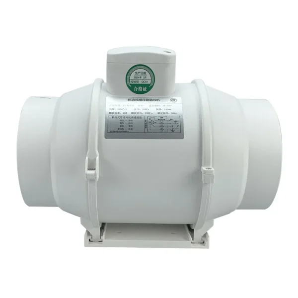 Inline Duct Booster Fan, 200mm, 110V, A.C. Source