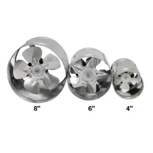 Inline Duct Booster Fan, 4'', 6'', 8'', Stainless