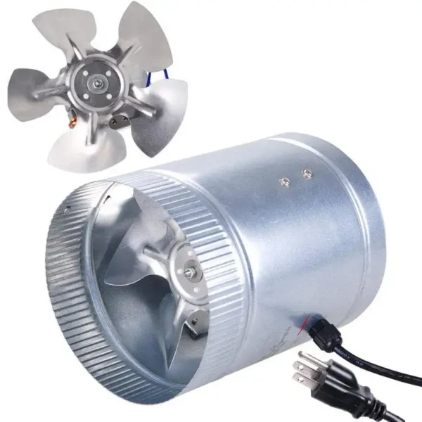 Inline Duct Booster Fan, 4'', 6'', 8'', Stainless - view 6