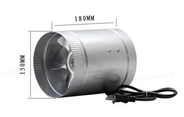 Inline Duct Booster Fan, Stainless, Steel - view 6