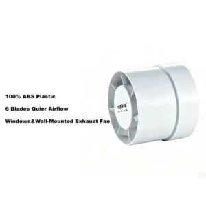 Inline Duct Exhaust Fan, 100%, ABS, 4-6, 100-150mm