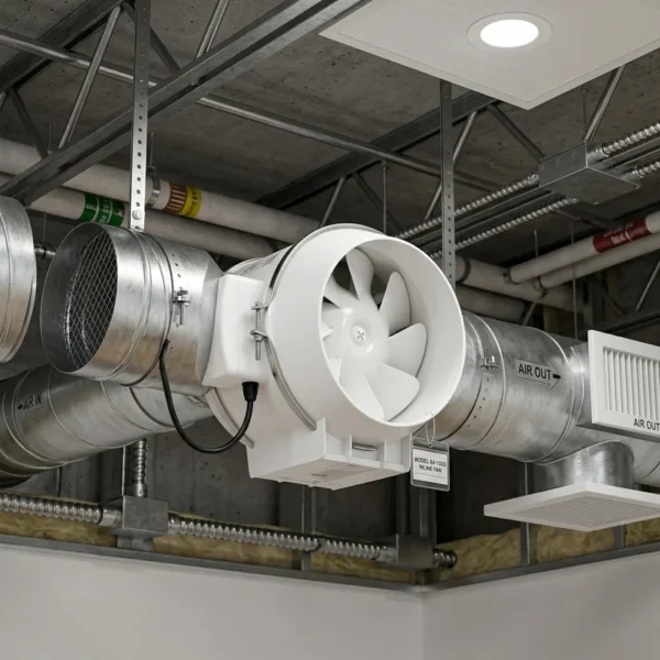Inline Duct Exhaust Fan, 100mm, Plastic - view 6