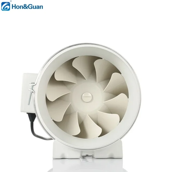 Inline Duct Exhaust Fan, 8inch, IP44, Waterproof, 500 - view 4