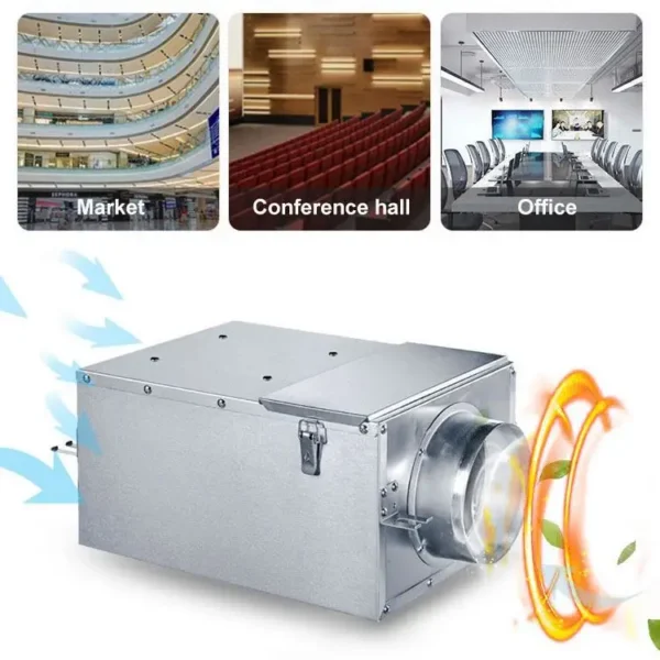 Inline Duct Exhaust Fan, HEPA, 220 V, Corded Electric - view 4