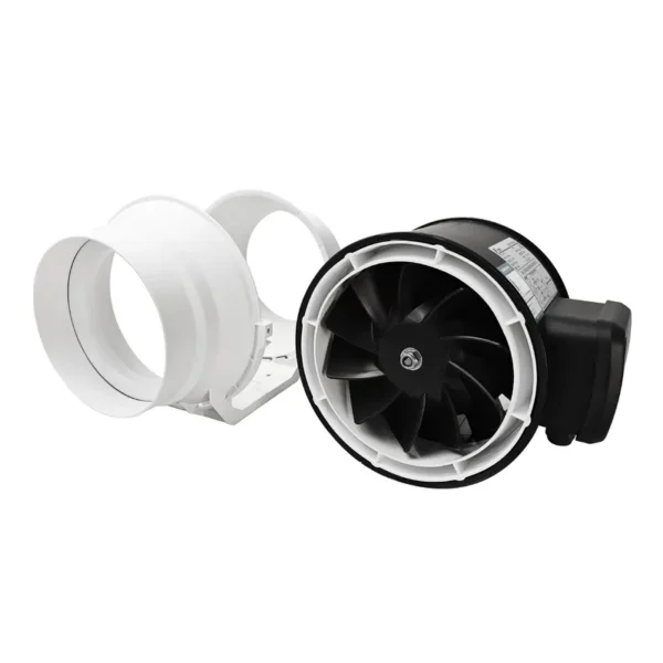 Inline Duct Exhaust Fan, Plastic, 220 V, Corded Electric - view 2