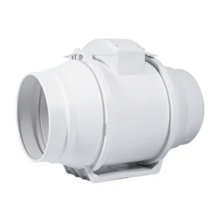 Inline Duct Fan, 100mm/4, Plastic, Centrifugal