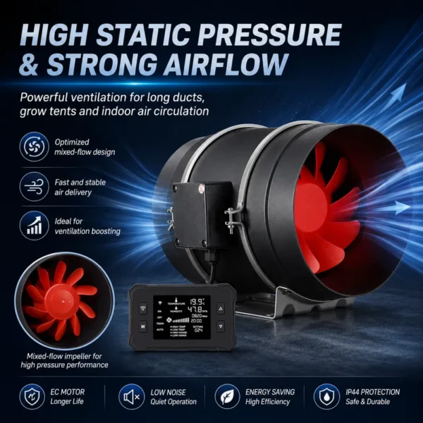 Inline Duct Fan, 100mm, HVAC - view 2
