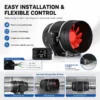Inline Duct Fan, 100mm, HVAC - view 3