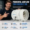 Inline Duct Fan, 100V, 220V, 8''