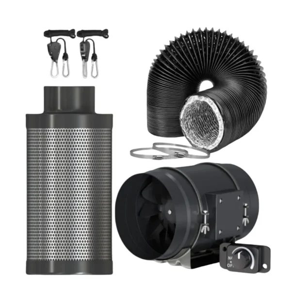 Inline Duct Fan, 110-240V 50, 830CFM