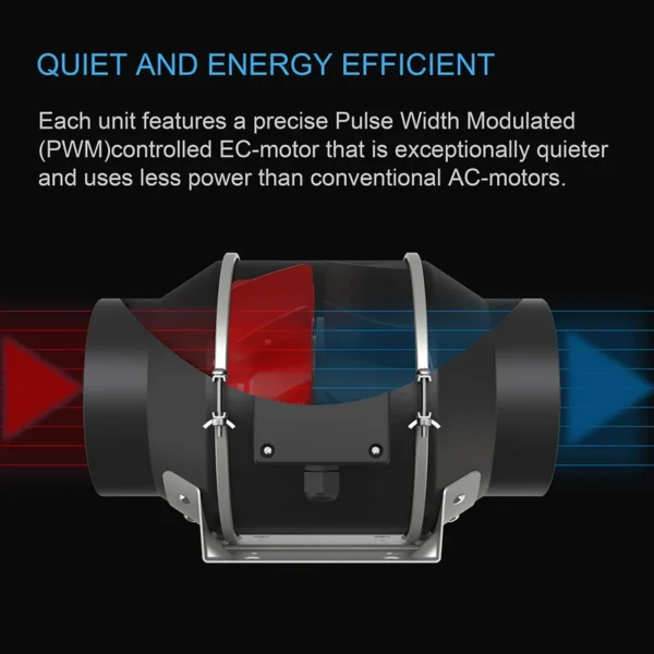 Inline Duct Fan, 110v, Battery Powered - view 4