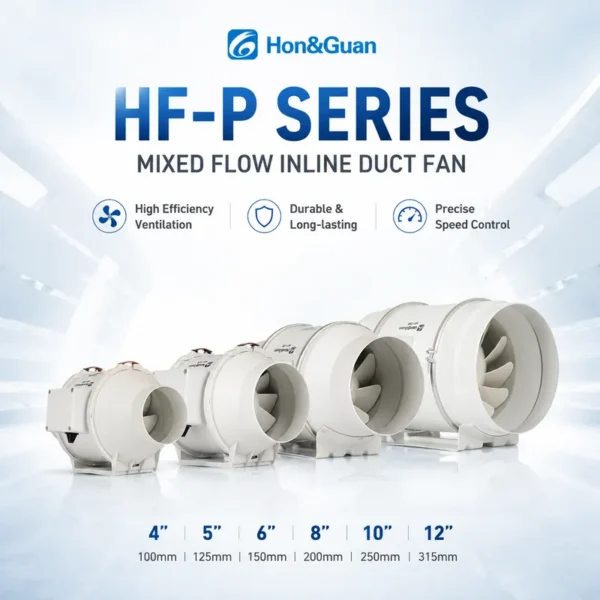 Inline Duct Fan, 1298CFM, 12Inch, 100-315mm - view 2