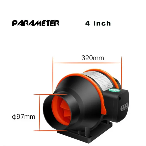 Inline Duct Fan, 220 V, 200 cmh - view 3